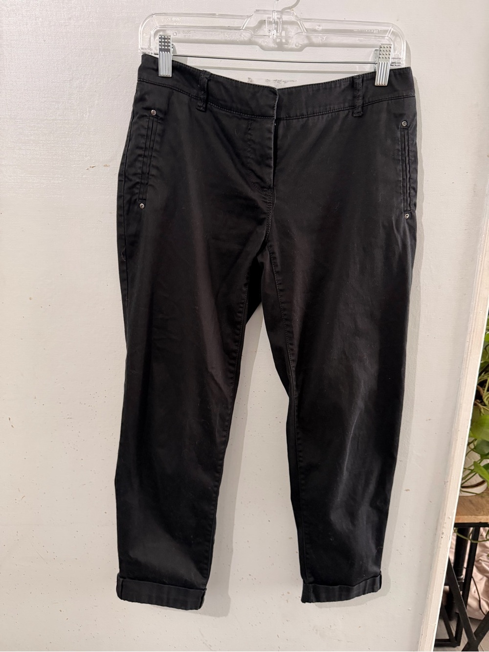 White House Black Market Black Cropped Slim Ankle Jeans